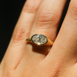 Nico Ring with Natural Moval Diamond - 18ct Gold