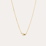 Lyra Green Sapphire & Lab Diamond Necklace