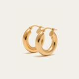 Super Chunky Tube Hoops Extra Small - 9ct Gold