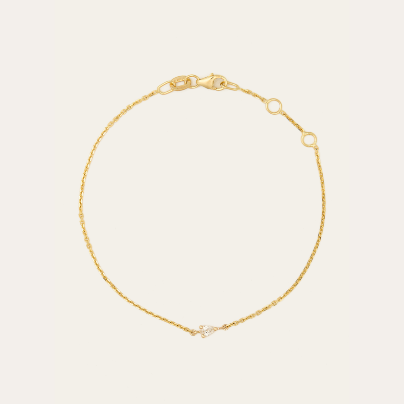 Eos Pear Shape Lab Diamond Bracelet - 9ct Gold