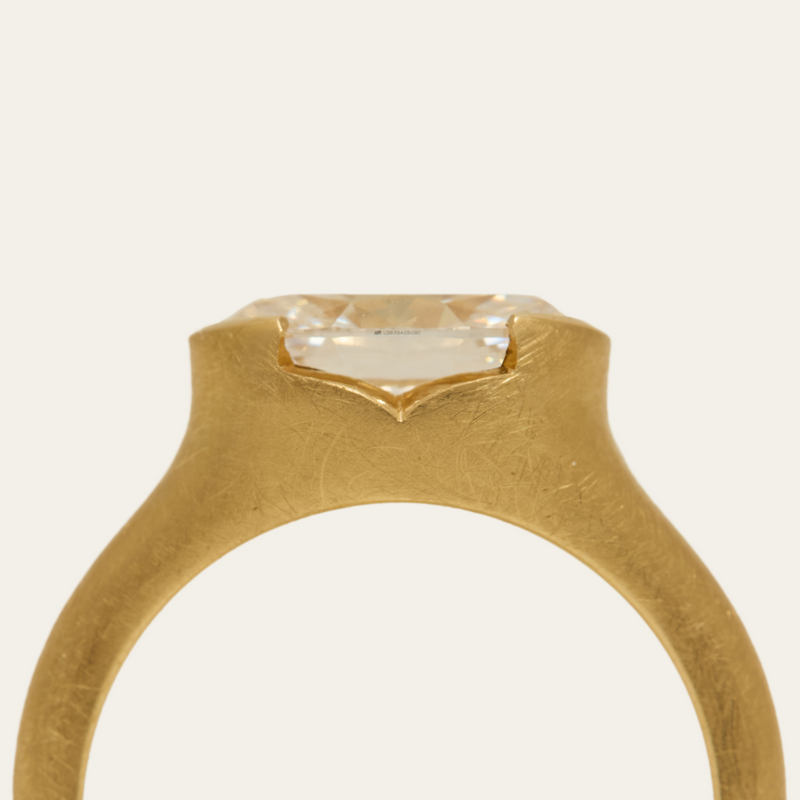 Celeste with Lab Oval Diamond - 18ct Gold