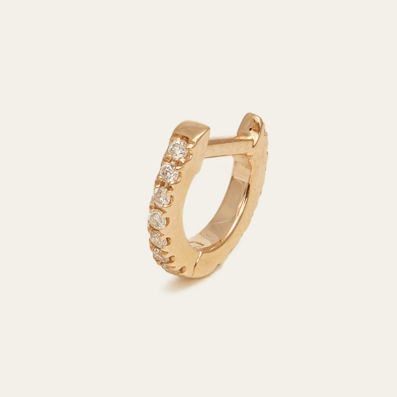 Baby diamond 2025 hoop earrings