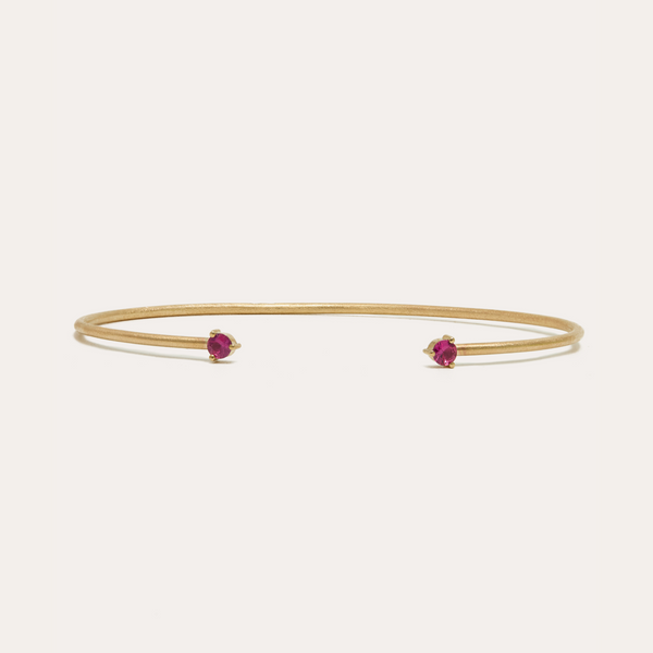 Gemini Pink Sapphire Cuff - 9ct Gold