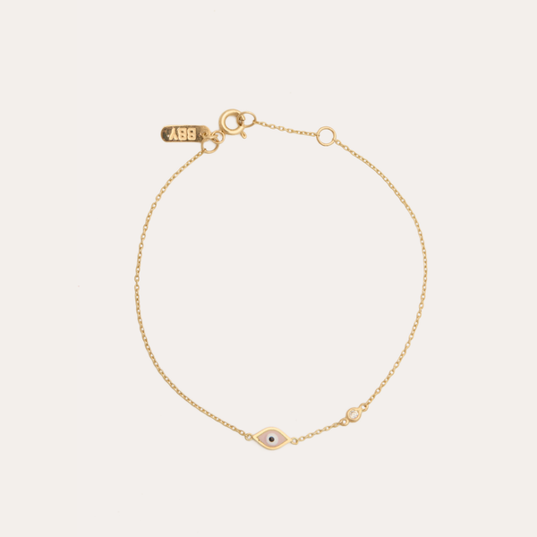 Pink Marquise Evil Eye Bracelet