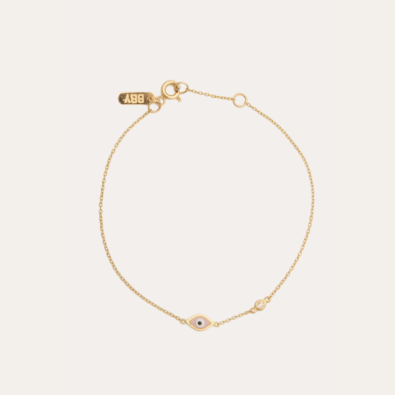 Pink Marquise Evil Eye Bracelet