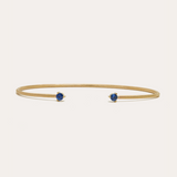 Gemini Blue Sapphire Cuff - 9ct Gold