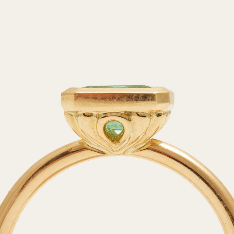 Esmeralda with Emerald Cut Emerald - 18ct Gold