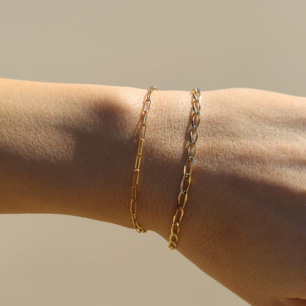 Petite Paperclip Bracelet - 9ct Gold