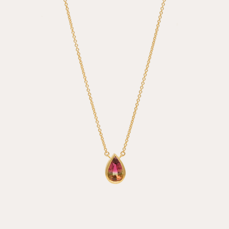 Aether Necklace with Brazilian Watermelon Tourmaline