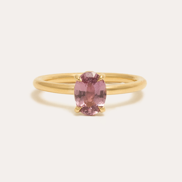 Paloma with Oval Pink Sapphire - 18ct Gold