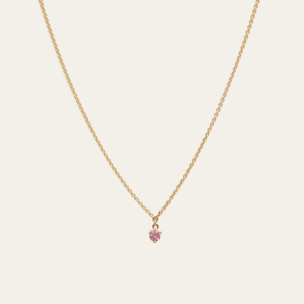 Fairy Pink Sapphire Necklace - 9ct Gold