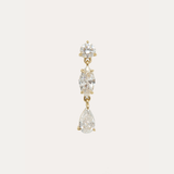 Galaxy Triple Lab Diamond Drop Stud