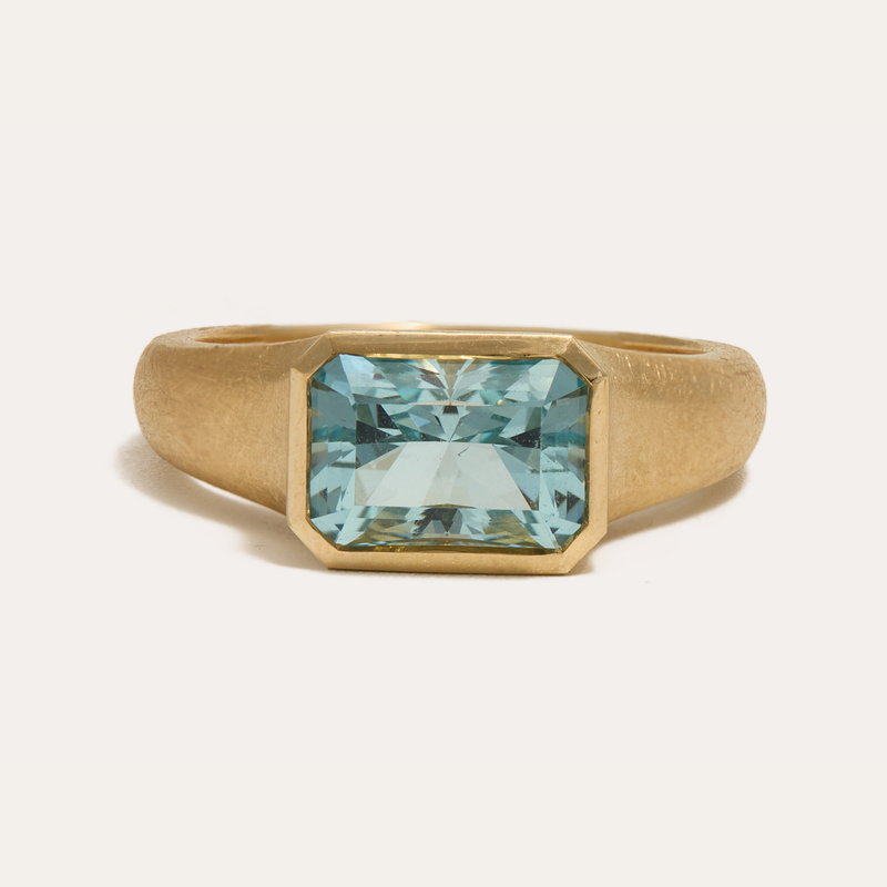 Nico Ring with Zambian Aquamarine