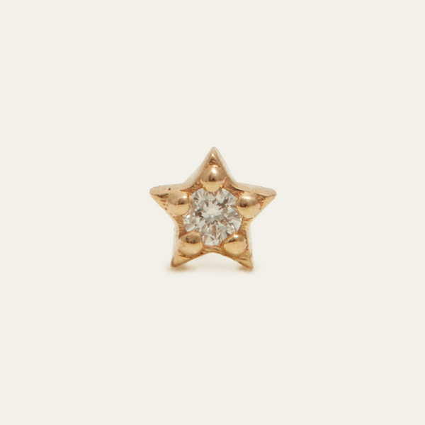 Little Star Diamond Stud 14ct Gold