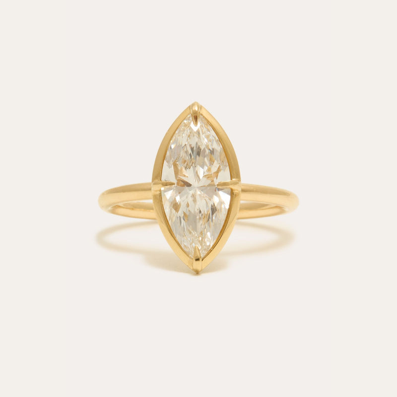 Venus with Lab Marquise Diamond - 18ct Gold