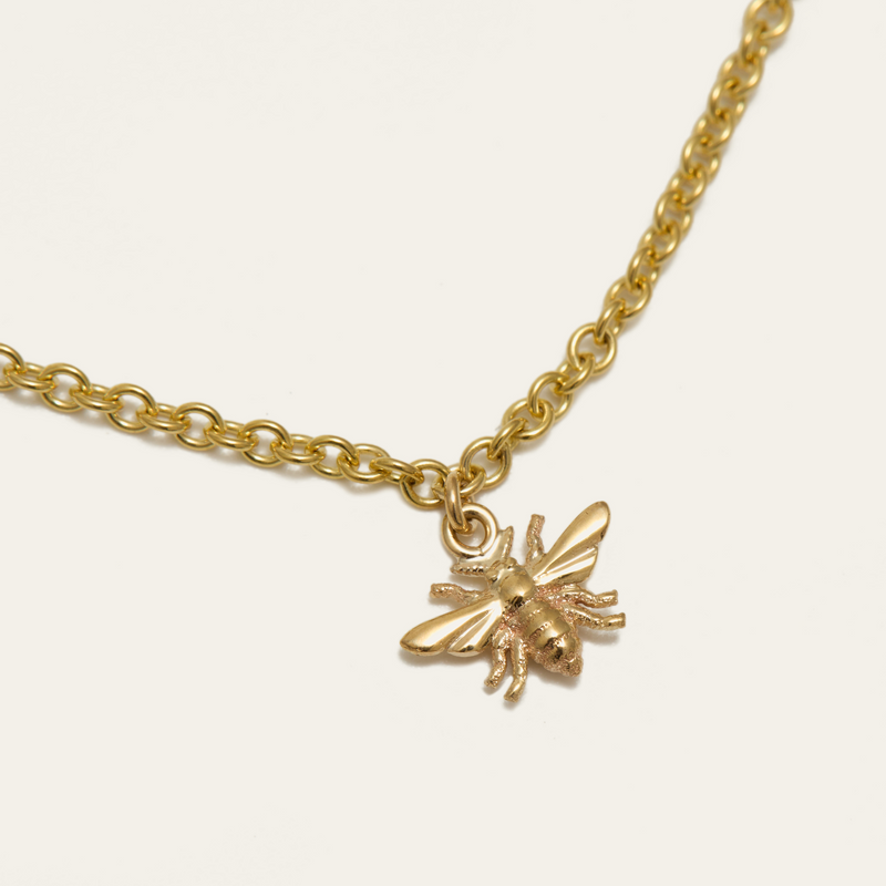 Tiny Honey Bee Bracelet - 9ct Gold