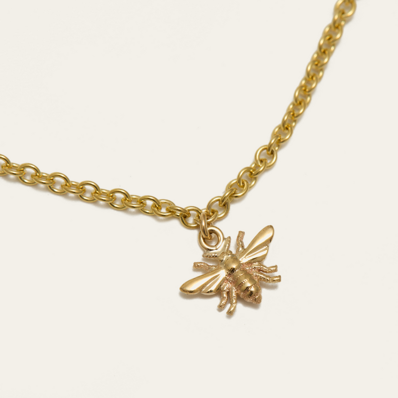 Tiny Honey Bee Bracelet 9ct Gold