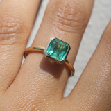 Esmeralda with Square Emerald Cut Emerald - 18ct Gold