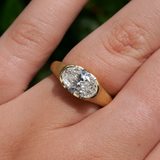 Celeste with Lab Oval Diamond - 18ct Gold