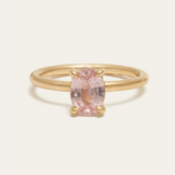 Lily with Oval Pink Sapphire - 18ct Gold