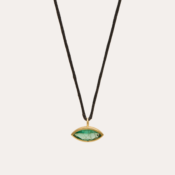 Olympia Necklace with Marquise Zambian Emerald