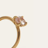 Lily with Oval Pink Sapphire - 18ct Gold