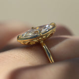 Venus with Lab Marquise Diamond - 18ct Gold
