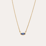 Sol Marquise Blue Sapphire Necklace