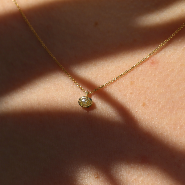 Mira Necklace with Natural Yellow Diamond - 18ct Gold