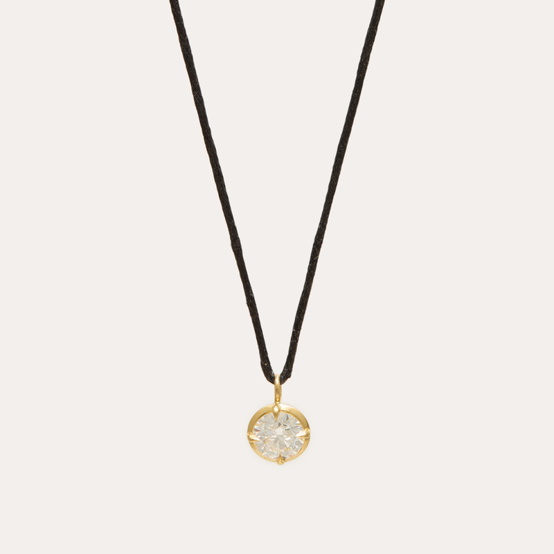 Mira Necklace with Lab Round Diamond