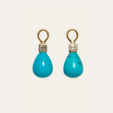 Juicy Drops with Small Turquoise & Diamonds - 9ct Gold