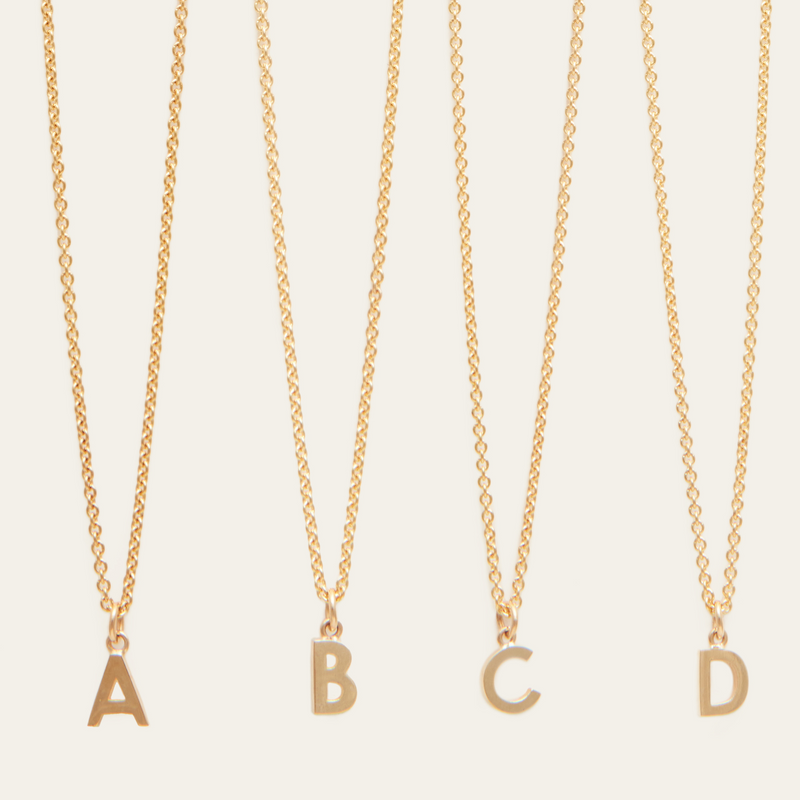 Letter Necklace 9ct Gold Gold Initial Necklace By Baby