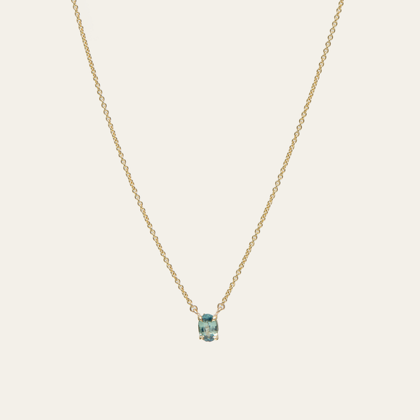 Roxy with Oval Green Sapphire - 9ct Gold