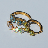 Glossy Peridot Huggie Small