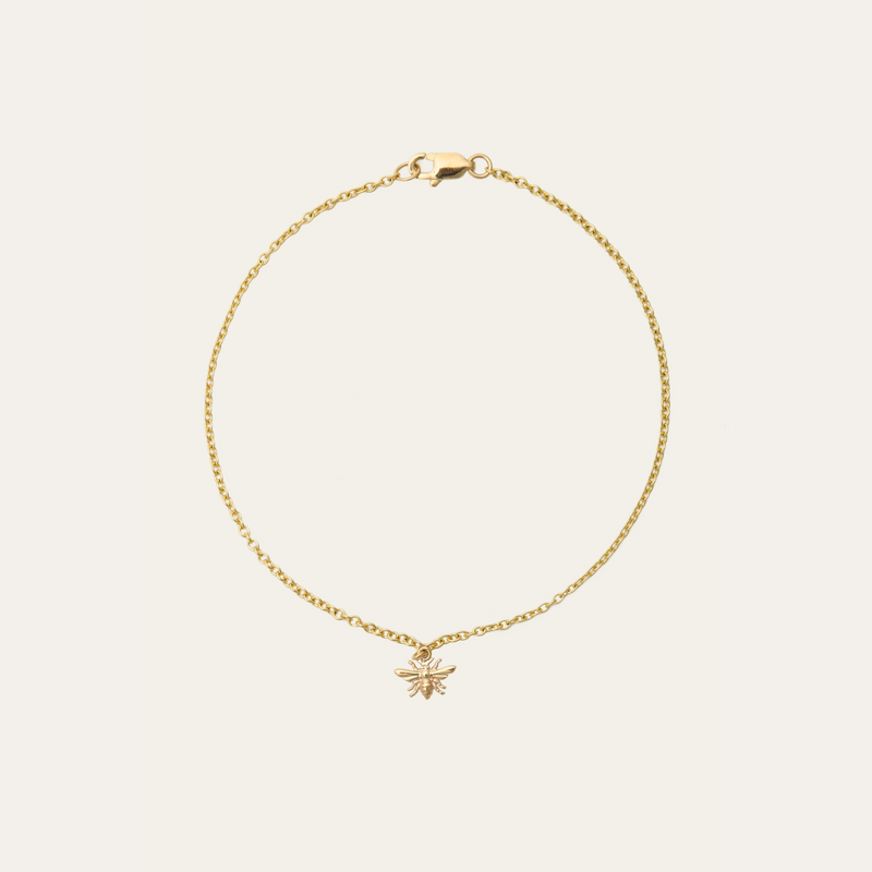 Tiny Honey Bee Bracelet - 9ct Gold