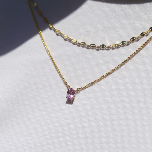 Roxy with Oval Pink Sapphire - 9ct Gold