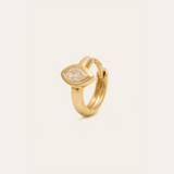 Solo Marquise Huggie Small - 14ct Gold