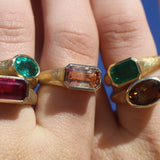 Nico Ring with Emerald Cut Zambian Emerald