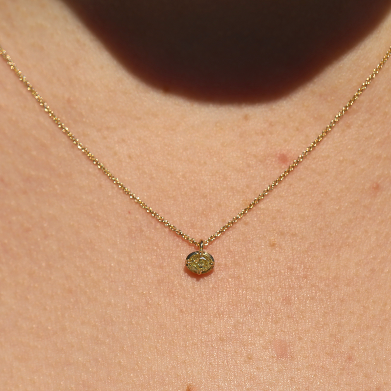 Mira Necklace with Natural Yellow Diamond