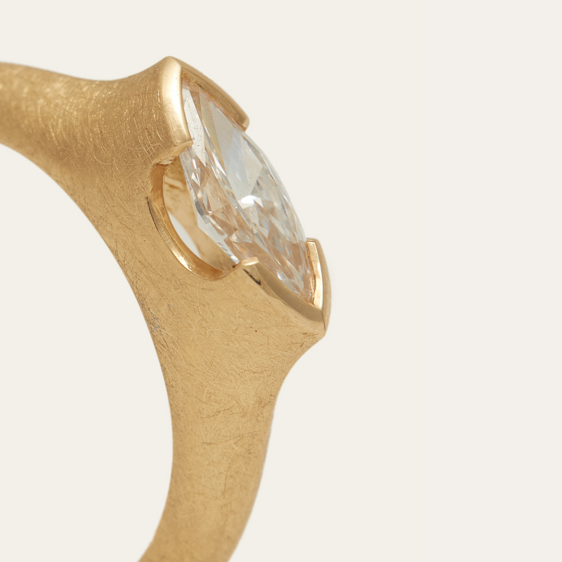 Athena with Natural Marquise Diamond - 18ct Gold