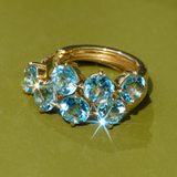 Glossy Blue Topaz Huggie Medium