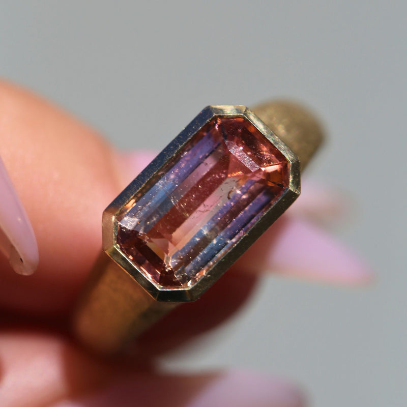 Nico Ring with Bi Colour Pink Tourmaline