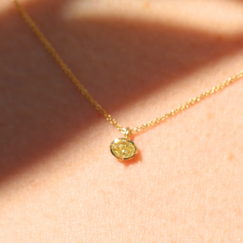 Mira Necklace with Natural Yellow Diamond