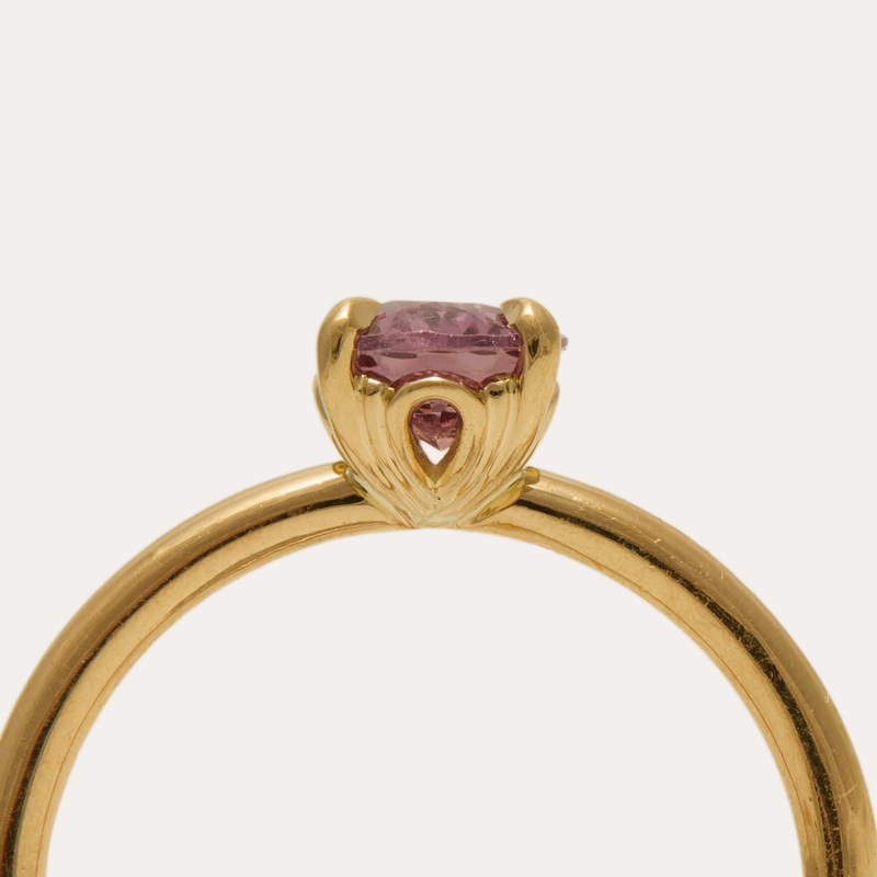 Paloma with Oval Pink Sapphire - 18ct Gold