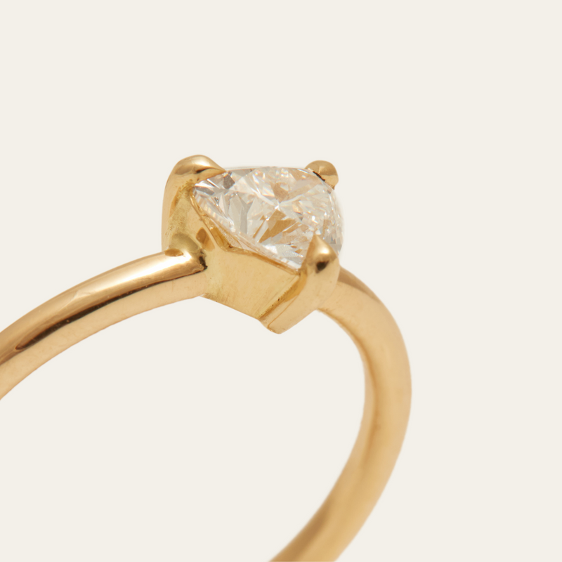 Albi with Natural Heart Shape Diamond - 18ct Gold