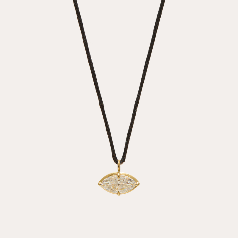 Mira Necklace with Lab Marquise Diamond