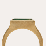 Nico Ring with Baguette Bi Colour Green Tourmaline