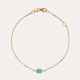 Tiny Scarab Bracelet Turquoise