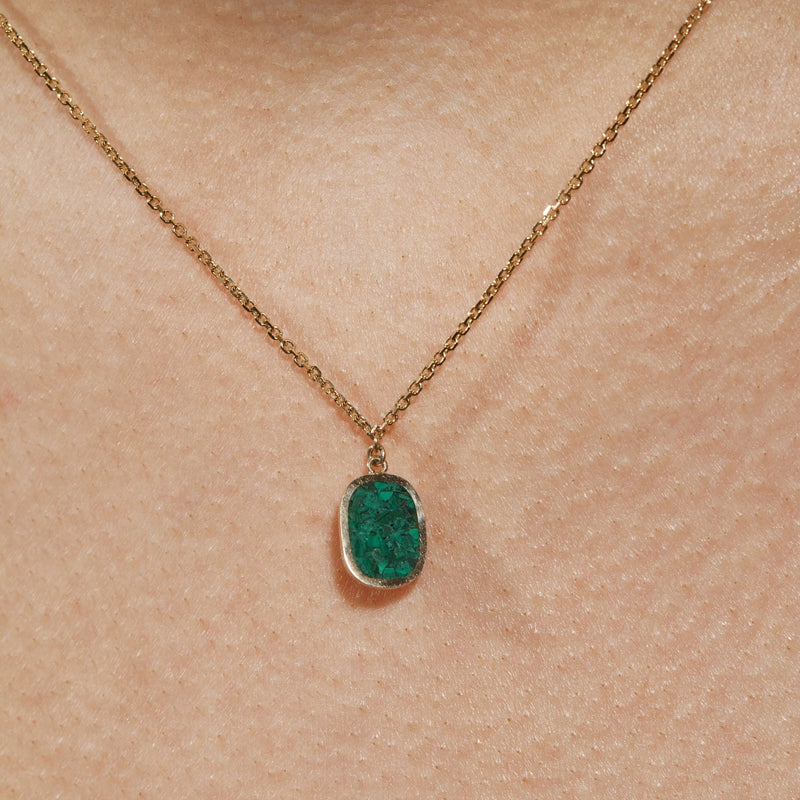 Scarab Necklace Malachite