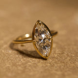 Venus with Lab Marquise Diamond - 18ct Gold